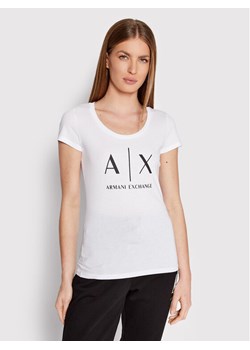 Armani Exchange T-Shirt 8NYT70 YJ16Z 1000 Biały Slim Fit ze sklepu MODIVO w kategorii Bluzki damskie - zdjęcie 182710720