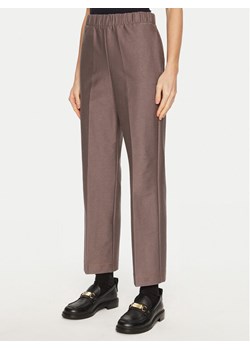 Max Mara Leisure Spodnie materiałowe Quiete 2426786048 Brązowy Straight Fit ze sklepu MODIVO w kategorii Spodnie damskie - zdjęcie 182710851