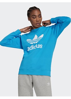 adidas Bluza Treofil Crew HL6677 Niebieski Regular Fit ze sklepu MODIVO w kategorii Bluzy damskie - zdjęcie 182710891