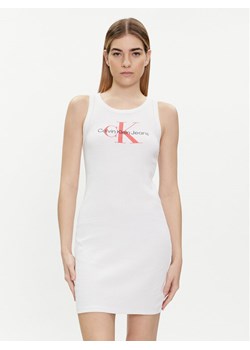 Calvin Klein Jeans Sukienka letnia Archival Monologo J20J223069 Biały Slim Fit ze sklepu MODIVO w kategorii Sukienki - zdjęcie 182710922