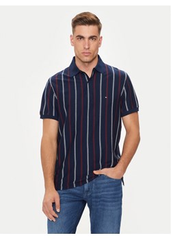 Tommy Hilfiger Polo Vertical MW0MW35627 Granatowy Regular Fit ze sklepu MODIVO w kategorii T-shirty męskie - zdjęcie 182711051