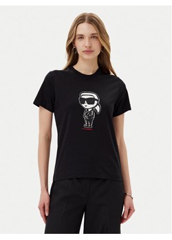 KARL LAGERFELD T-Shirt A1W17126 Czarny Regular Fit ze sklepu MODIVO w kategorii Bluzki damskie - zdjęcie 182711324