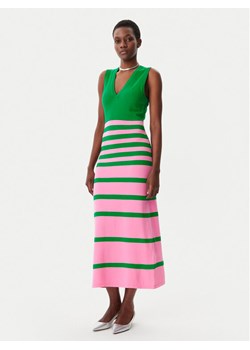 LOLA CASADEMUNT Sukienka dzianinowa LS2516005 Zielony Slim Fit ze sklepu MODIVO w kategorii Sukienki - zdjęcie 182711383