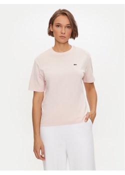Lacoste T-Shirt TF7215 Różowy Loose Fit ze sklepu MODIVO w kategorii Bluzki damskie - zdjęcie 182711554