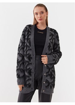 Pinko Kardigan Iguana 101712 A14L Szary Regular Fit ze sklepu MODIVO w kategorii Swetry damskie - zdjęcie 182711623