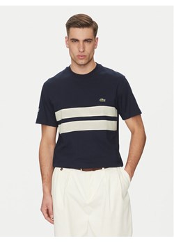 Lacoste T-Shirt TH9769 Granatowy Regular Fit ze sklepu MODIVO w kategorii T-shirty męskie - zdjęcie 182711660