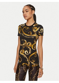 Versace Jeans Couture T-Shirt 77HAH608 JS409 Czarny Slim Fit ze sklepu MODIVO w kategorii Bluzki damskie - zdjęcie 182711663