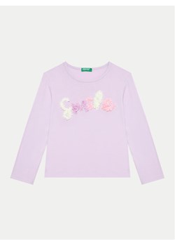 United Colors Of Benetton Bluzka 3I1XG10FG Fioletowy Regular Fit ze sklepu MODIVO w kategorii Bluzki dziewczęce - zdjęcie 182712114