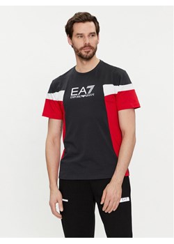 EA7 Emporio Armani T-Shirt 3DPT10 PJ02Z 1578 Granatowy Regular Fit ze sklepu MODIVO w kategorii T-shirty męskie - zdjęcie 182712222