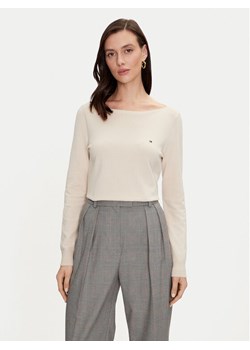Tommy Hilfiger Sweter WW0WW40099 Beżowy Regular Fit ze sklepu MODIVO w kategorii Swetry damskie - zdjęcie 182712373