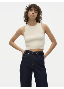 Vero Moda Top Ginny 10300339 Biały Slim Fit ze sklepu MODIVO w kategorii Bluzki damskie - zdjęcie 182712411