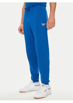 Reebok Spodnie damskie Small Logo Fleece 100202849 Niebieski Regular Fit ze sklepu MODIVO w kategorii Spodnie męskie - zdjęcie 182712422