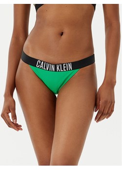 Calvin Klein Swimwear Dół od bikini KW0KW02857 Zielony ze sklepu MODIVO w kategorii Stroje kąpielowe - zdjęcie 182712731