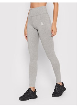 adidas Legginsy adicolor Essentials HD2351 Szary Tight Fit ze sklepu MODIVO w kategorii Spodnie damskie - zdjęcie 182712930