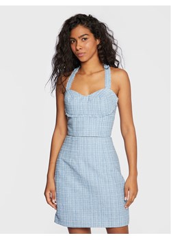 Guess Top W3RH52 WF5A0 Niebieski Slim Fit ze sklepu MODIVO w kategorii Bluzki damskie - zdjęcie 182713091