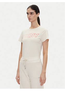 DKNY Sport T-Shirt DP5T1193 Beżowy Regular Fit ze sklepu MODIVO w kategorii Bluzki damskie - zdjęcie 182713153