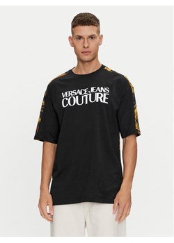 Versace Jeans Couture T-Shirt 76GAH613 Czarny Regular Fit ze sklepu MODIVO w kategorii T-shirty męskie - zdjęcie 182713213