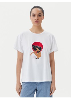 Liu Jo Beachwear T-Shirt q-roa-35173 Biały Regular Fit ze sklepu MODIVO w kategorii Bluzki damskie - zdjęcie 182713261