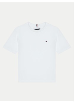 Tommy Hilfiger T-Shirt KB0KB09601 M Biały Regular Fit ze sklepu MODIVO w kategorii Bluzki dziewczęce - zdjęcie 182713544