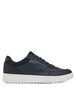 Tommy Hilfiger Sneakersy Th Basket Core Lth Pinperf FM0FM05466 Granatowy ze sklepu MODIVO w kategorii Buty sportowe męskie - zdjęcie 182713764