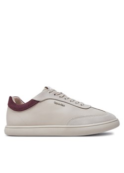 Calvin Klein Sneakersy Cupsole Lace Up - Lth Sue Mix HW0HW02435 Beżowy ze sklepu MODIVO w kategorii Buty sportowe damskie - zdjęcie 182713772