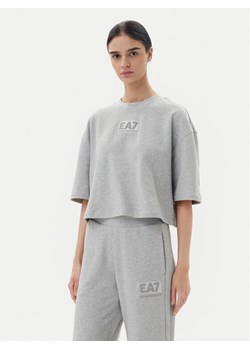 EA7 Emporio Armani T-Shirt 7W000177 AF12473 O8002 Szary Loose Fit ze sklepu MODIVO w kategorii Bluzki damskie - zdjęcie 182713963