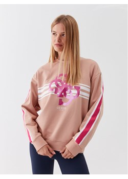 Guess Bluza V3YQ17 KBV71 Brązowy Regular Fit ze sklepu MODIVO w kategorii Bluzy damskie - zdjęcie 182714383