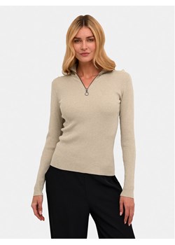 Kaffe Sweter Ellie 10508348 Beżowy Slim Fit ze sklepu MODIVO w kategorii Swetry damskie - zdjęcie 182714510