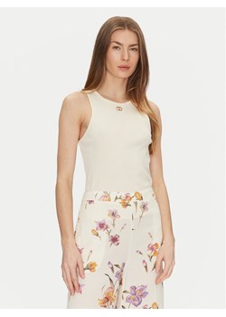 TWINSET Top 251TP2550 Beżowy Slim Fit ze sklepu MODIVO w kategorii Bluzki damskie - zdjęcie 182714573