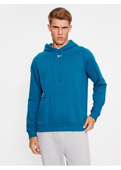 Under Armour Bluza Ua Rival Fleece Hoodie 1379757 Niebieski Loose Fit ze sklepu MODIVO w kategorii Bluzy męskie - zdjęcie 182714882