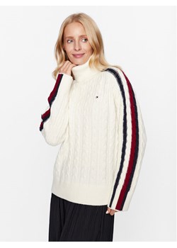Tommy Hilfiger Golf WW0WW40831 Écru Regular Fit ze sklepu MODIVO w kategorii Swetry damskie - zdjęcie 182714934