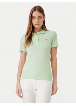 Tommy Hilfiger Polo 1985 WW0WW43225 Zielony Slim Fit ze sklepu MODIVO w kategorii Bluzki damskie - zdjęcie 182715024