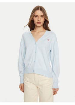 Guess Sweter W4BR16 Z3HO2 Błękitny Regular Fit ze sklepu MODIVO w kategorii Swetry damskie - zdjęcie 182715101