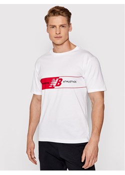New Balance T-Shirt MT01510 Biały Relaxed Fit ze sklepu MODIVO w kategorii T-shirty męskie - zdjęcie 182715121