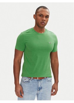 Tommy Jeans T-Shirt Jaspe DM0DM20363 Zielony Slim Fit ze sklepu MODIVO w kategorii T-shirty męskie - zdjęcie 182715193