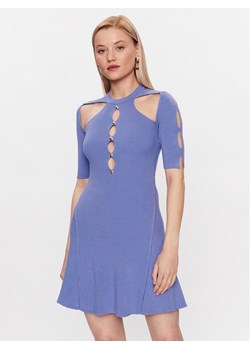 Pinko Sukienka dzianinowa Opale PE23 BLK01 101227 A0TU Fioletowy Slim Fit ze sklepu MODIVO w kategorii Sukienki - zdjęcie 182715642