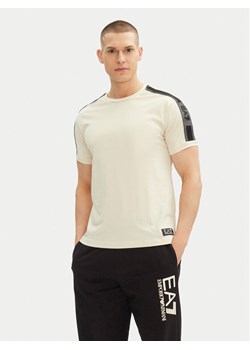 EA7 Emporio Armani T-Shirt 7M000138 AF10375 U1079 Écru Regular Fit ze sklepu MODIVO w kategorii T-shirty męskie - zdjęcie 182715722