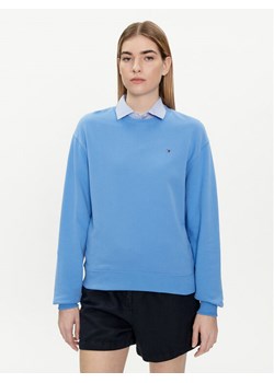 Tommy Hilfiger Bluza Flag WW0WW41246 Niebieski Regular Fit ze sklepu MODIVO w kategorii Bluzy damskie - zdjęcie 182715850