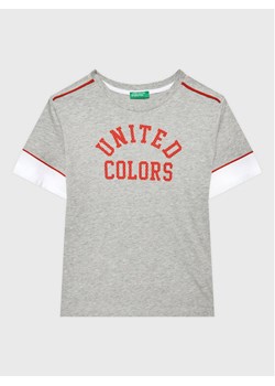 United Colors Of Benetton T-Shirt 3096C10A9 Szary Regular Fit ze sklepu MODIVO w kategorii T-shirty chłopięce - zdjęcie 182715962