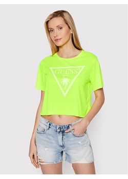 Guess T-Shirt E02I01 KB9I0 Zielony Regular Fit ze sklepu MODIVO w kategorii Bluzki damskie - zdjęcie 182715993