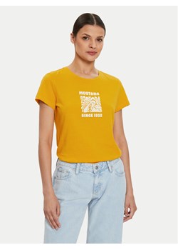 Mustang T-Shirt Loa 1015162 Żółty Slim Fit ze sklepu MODIVO w kategorii Bluzki damskie - zdjęcie 182715994