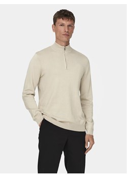 Only & Sons Sweter Wyler 22021264 Beżowy Regular Fit - id: 0000304511639 - marki Only & Sons - 182716141 Only & Sons Sweter Wyler 22021264 Beżowy Regular Fit ze sklepu MODIVO w kategorii Swetry męskie - zdjęcie 182716141