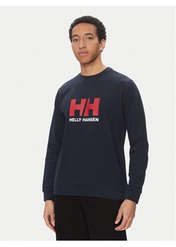 Helly Hansen Bluza Logo Crew 30395 Granatowy Regular Fit ze sklepu MODIVO w kategorii Bluzy męskie - zdjęcie 182716471