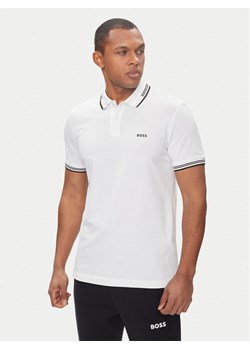 Boss Polo Paul 50506193 Biały Slim Fit ze sklepu MODIVO w kategorii T-shirty męskie - zdjęcie 182716692