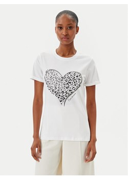 Fracomina T-Shirt FR25ST3019J401N5 Biały Regular Fit ze sklepu MODIVO w kategorii Bluzki damskie - zdjęcie 182716922
