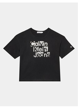 Calvin Klein Jeans T-Shirt Metallic IG0IG02340 Czarny Regular Fit ze sklepu MODIVO w kategorii T-shirty chłopięce - zdjęcie 182717101