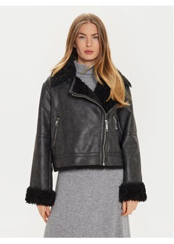 MAX&Co. Kurtka skórzana 2426086074200 Czarny Regular Fit ze sklepu MODIVO w kategorii Kurtki damskie - zdjęcie 182717233