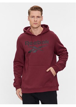 Reebok Bluza Identity Fleece Stacked Logo IM3955 Bordowy Regular Fit ze sklepu MODIVO w kategorii Bluzy męskie - zdjęcie 182717240