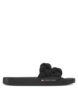 Tommy Jeans Klapki Tjw Braided Slide EN0EN02764 Czarny ze sklepu MODIVO w kategorii Klapki damskie - zdjęcie 182717263