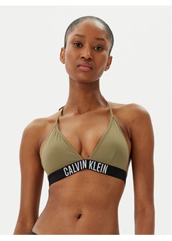 Calvin Klein Swimwear Góra od bikini KW0KW02854 Zielony ze sklepu MODIVO w kategorii Stroje kąpielowe - zdjęcie 182717350